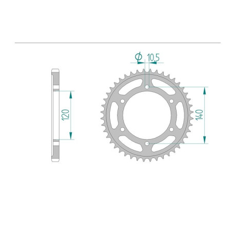 Kit chaine AFAM acier SUZUKI GSX-R 750 W,X pas 525 1998 à 1999