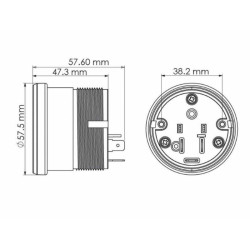 Voltmètre KOSO HD-02V noir 2