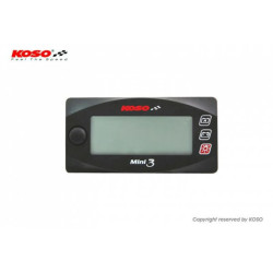 Voltmètre + montre KOSO Super Slim Style universel