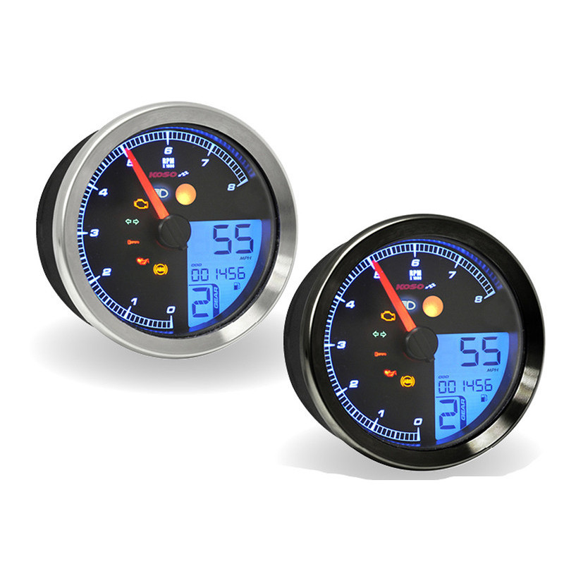 Compteur de vitesse KOSO Harley Davidson Chrome