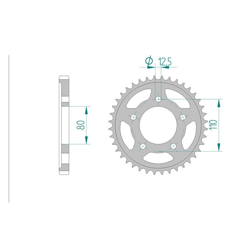 Kit chaine AFAM acier TRIUMPH 900 SPRINT pas 530 1993 à 1994