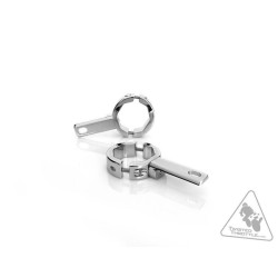 Support éclairage DENALI tubes de fourche Ø39-49mm chrome 2