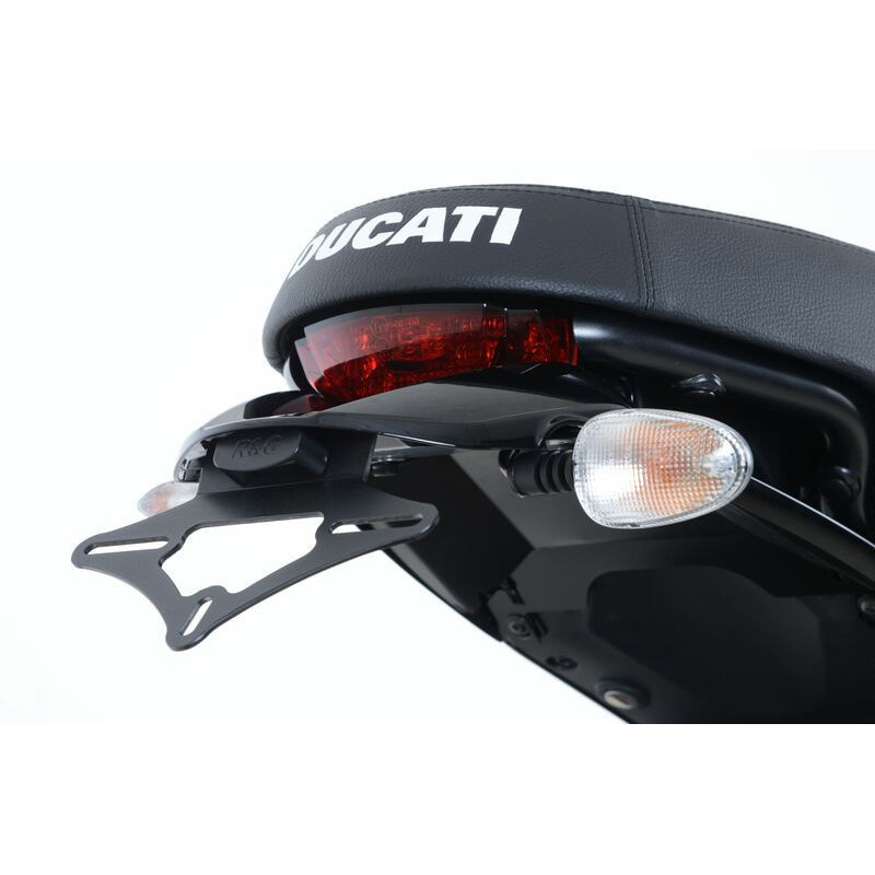 Support de plaque R&G RACING noir Ducati Scrambler Sixty2
