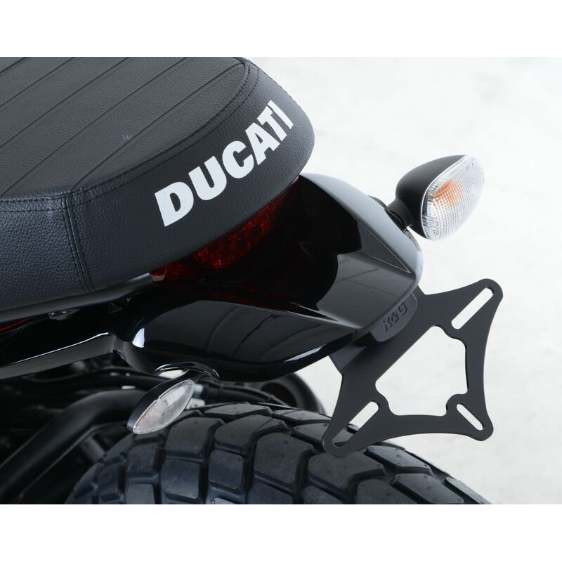 Support de plaque R&G RACING noir Ducati Scrambler Sixty2