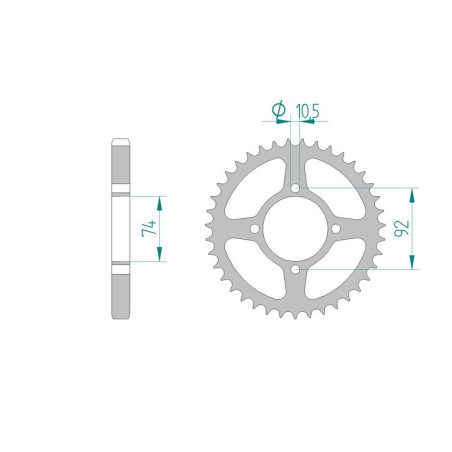Kit chaine AFAM acier YAMAHA RD 350 LC 4LO pas 530 1981 à 1982