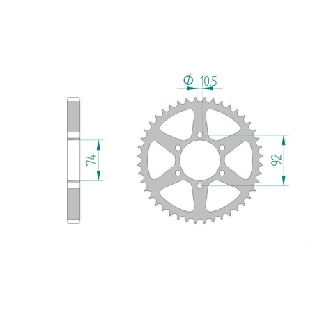 Kit chaine AFAM acier YAMAHA XJ 400 4V7 pas 530 1982 à 1982