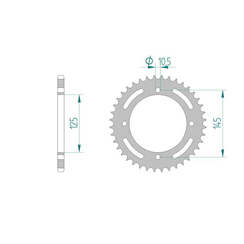 Kit chaine AFAM acier YAMAHA XT 600 43F/49H pas 520 1984 à 1986