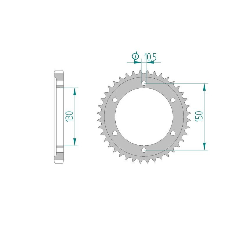 Kit chaine AFAM acier YAMAHA GTS 1000 4BH / ABS pas 530 1994 à 1999