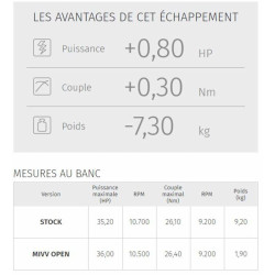 Silencieux MIVV GP inox noir casquette carbone Yamaha MT-03 2