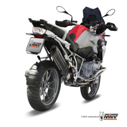 Silencieux MIVV Suono inox brossé noir/casquette carbone BMW R1200GS