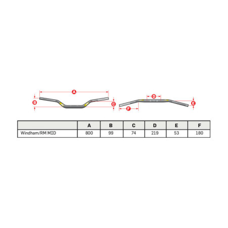 Guidon PRO TAPER Evo Henry/Reed