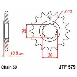 Pignon JT SPROCKETS acier standard 579 - 530 2