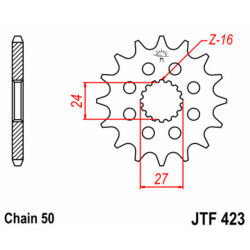 Pignon JT SPROCKETS acier standard 423 - 530 2