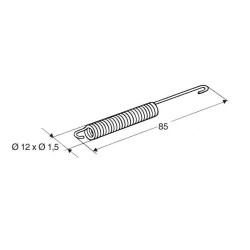 Jeu de 5 ressorts BUZZETTI 87x18,3mm pour béquille centrale 445917
