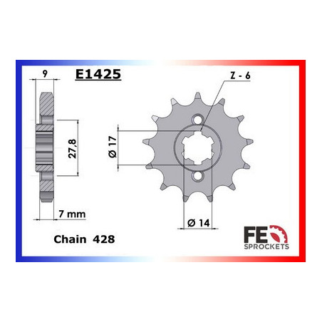MONDIAL.125.ENDURO CBS '18 13X69 428H µ