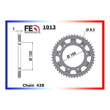 MONDIAL.125.FLAT TRACK '19/21 13X69 428H µ