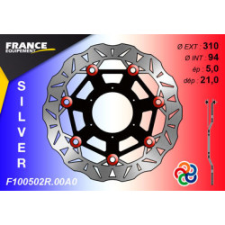 Disque de frein Gamme Silver F100502R.00A0 / Oeillets Couleurs