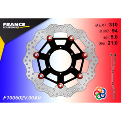 Disque de frein Gamme Essentiel FE.FL100502V / Oeillets Couleurs