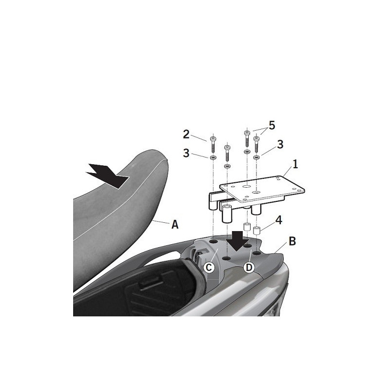 Porte paquet Shad Top Master Suzuki Burgman 400