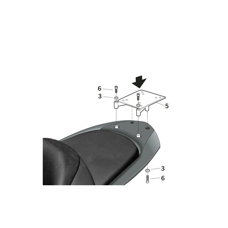 Porte paquet Shad Top Master Yamaha Majestic 400