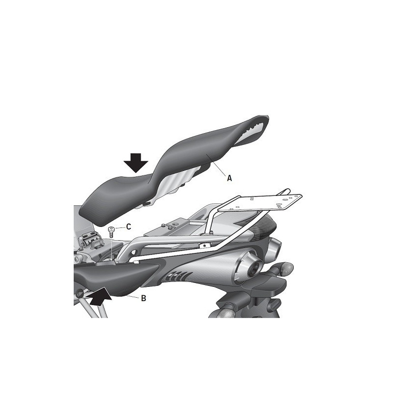 Porte paquet Shad Top Master YAMAHA FAZER FZ6 N/S 600 ( 04 - 12)