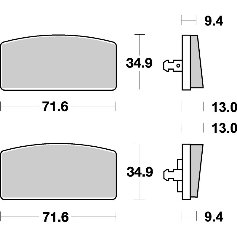 Plaquettes de frein moto SBS Ceramic 520 HF