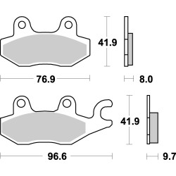 Plaquettes de frein moto SBS Ceramic 633 HF