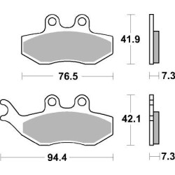 Plaquettes de frein moto SBS Ceramic 774 HF