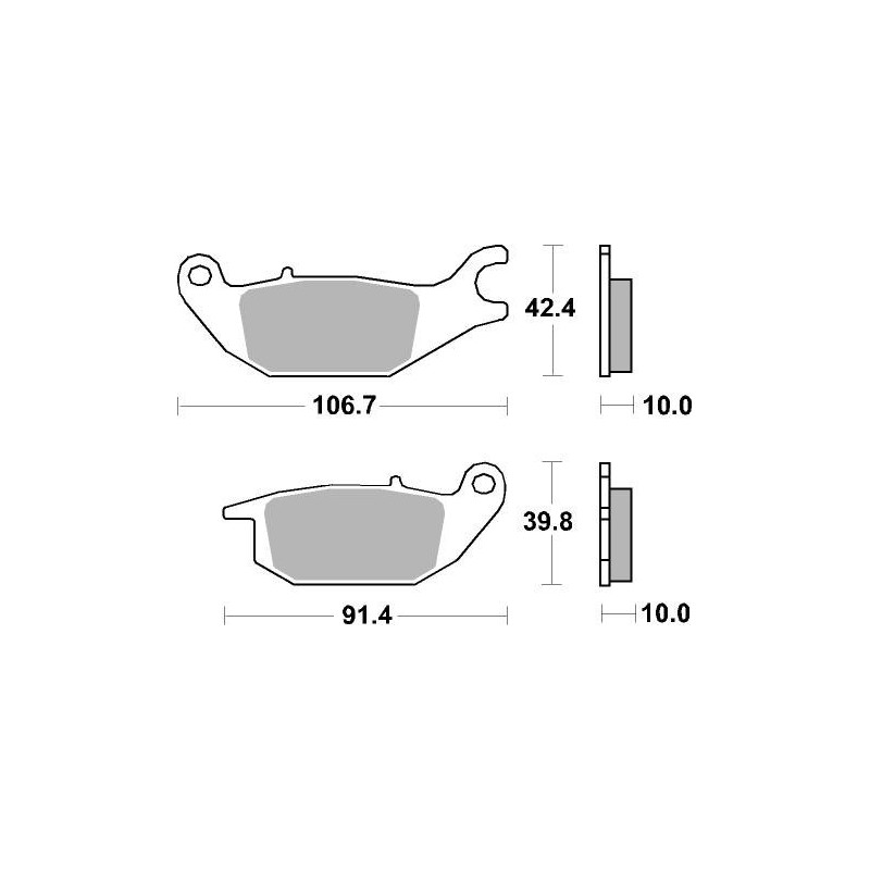 Plaquettes de frein moto SBS Ceramic 784 HF MA284
