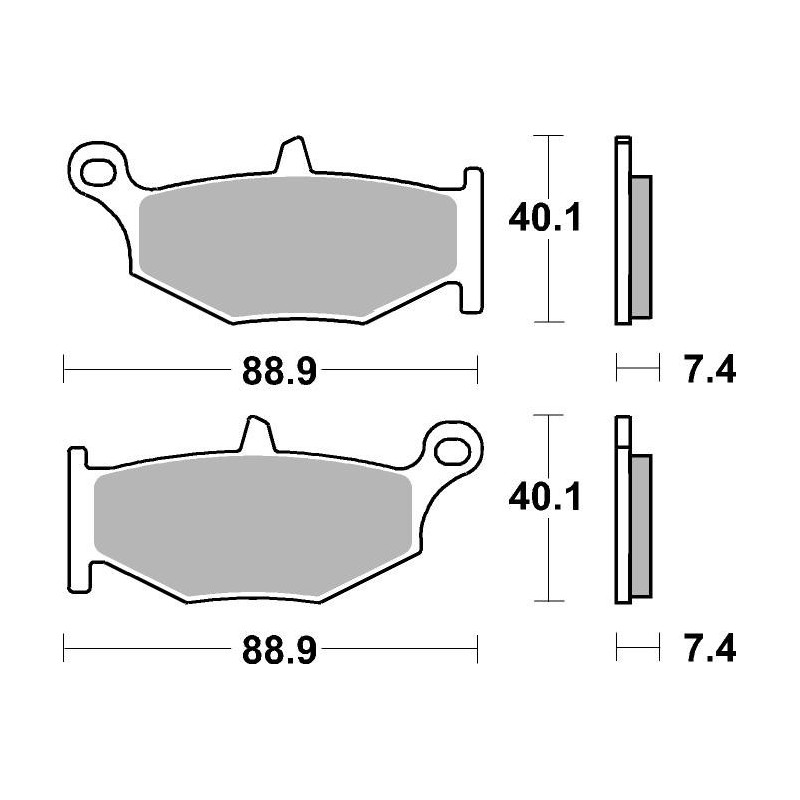 Plaquettes de frein moto SBS Ceramic 833 HF
