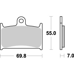Plaquettes de frein moto SBS Sinter 714HS