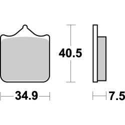 Plaquettes de frein moto SBS Sinter 762HS