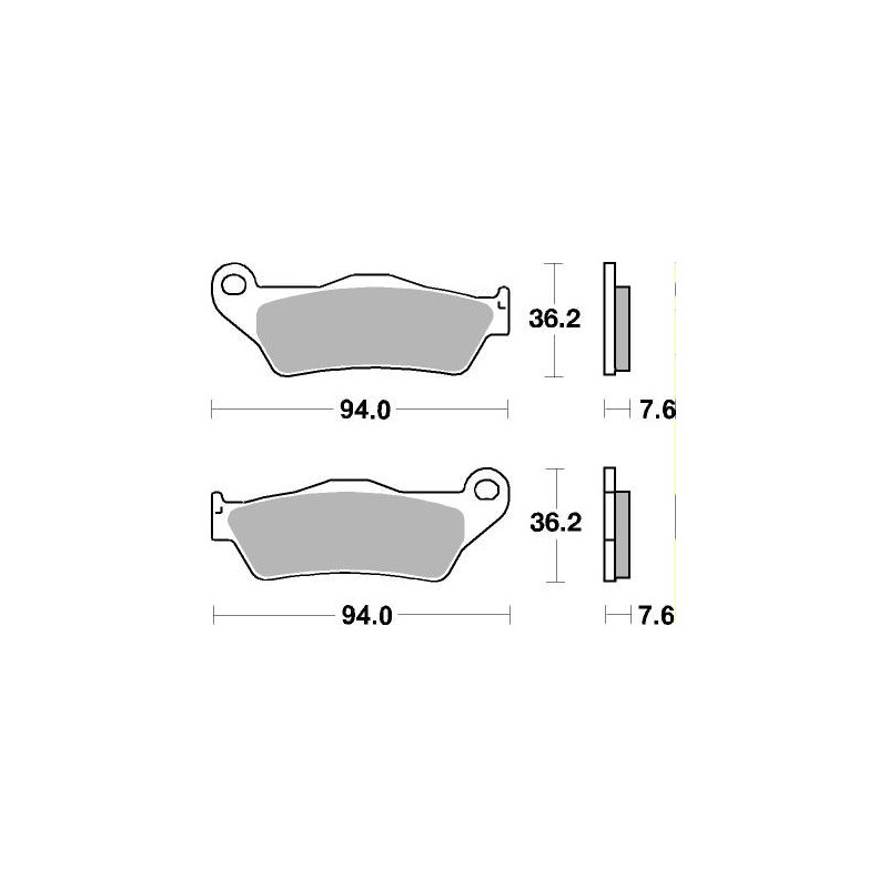 Plaquettes de frein moto SBS Sinter Arriére 671LS