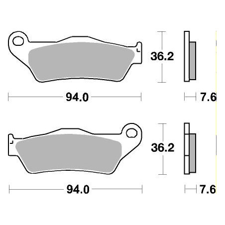 Plaquettes de frein moto SBS Sinter Arriére 671LS