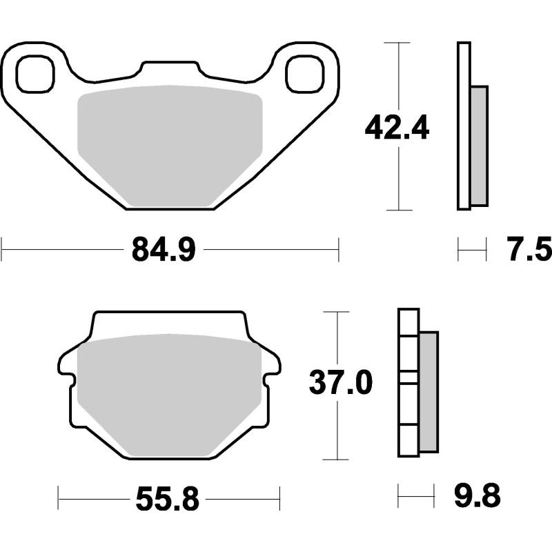 Plaquettes de frein moto SBS Off Road Sinter 546SI