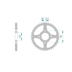 AFAM COURONNE ACIER au pas de 520 pour HONDA/KTM AFA10221