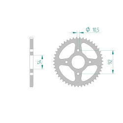 AFAM COURONNE ACIER au pas de 420 pour MBK/YAMAHA AFA12115