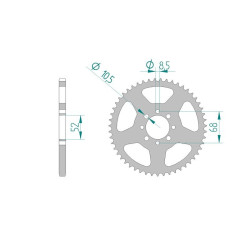 AFAM COURONNE ACIER au pas de 420 pour KAWASAKI/SUZUKI AFA14100