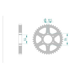 AFAM COURONNE ACIER au pas de 530 pour SUZUKI AFA14400