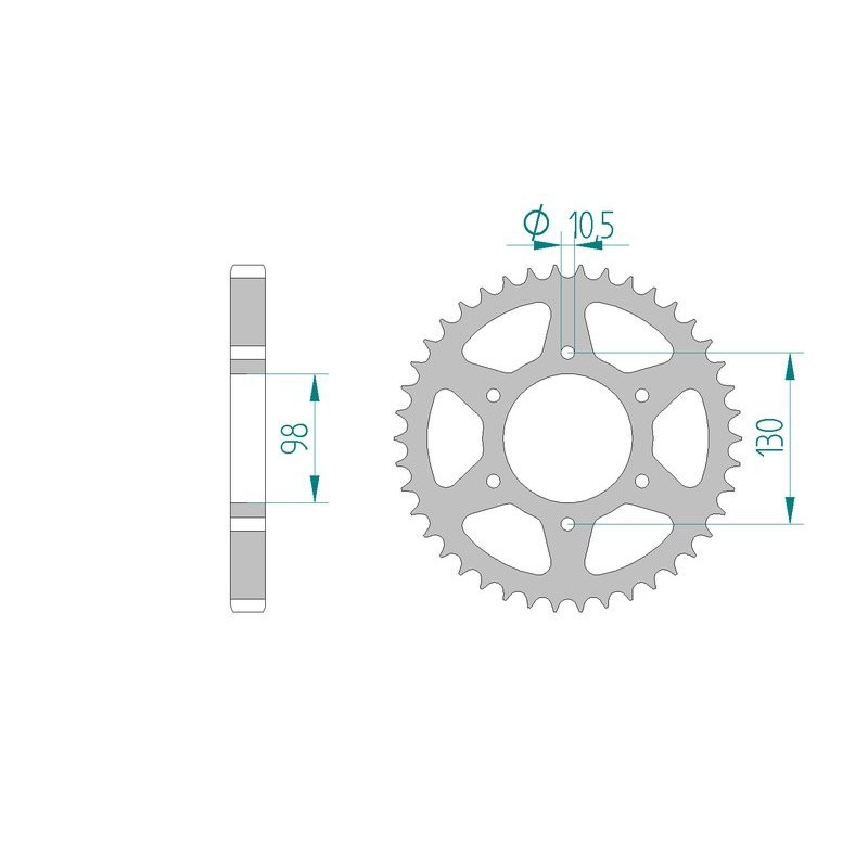 AFAM COURONNE ACIER au pas de 630 pour KAWASAKI AFA16700