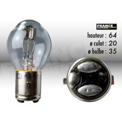 AMPOULE PHARE BA20D 6V25/25W