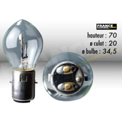 AMPOULE PHARE BA20D 12V35/35W