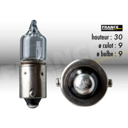 AMPOULE TEMOIN AVEC CULOT BA9S 12V5W