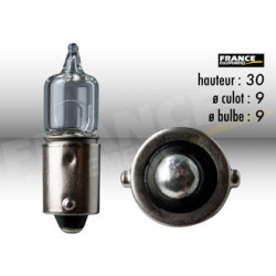 AMPOULE TEMOIN AVEC CULOT BA9S 12V10W