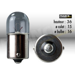 AMPOULE TEMOIN BA15S 12V5W