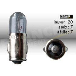 AMPOULE TEMOIN AVEC CULOT BA7S 12V2W