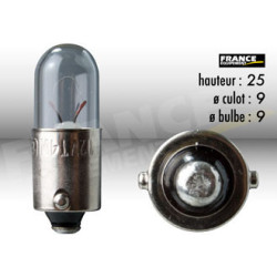 AMPOULE TEMOIN AVEC CULOT BA9S 12V4W