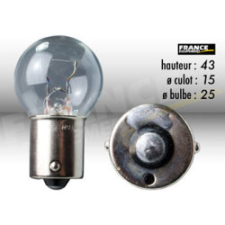 AMPOULE STOP ET CLIGNOTANT BA15S 12V15W