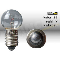 AMPOULE TEMOIN CULOT VIS E10 6V6W