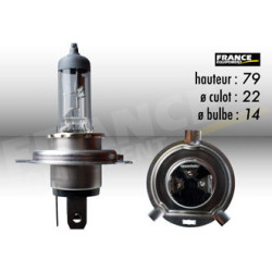 AMPOULE CODE HALOGENE H4 P43T 12V100/90W